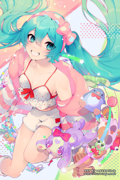 Vocaloid Room Wear Miku Poster [Mazamuno] – IllustCafe