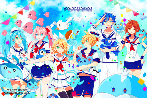 Vocaloid x Pokemon Poster [Riyumii] – IllustCafe