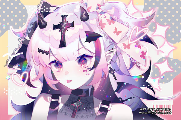 Kawaii Akuma Poster [Meowkuro] – IllustCafe