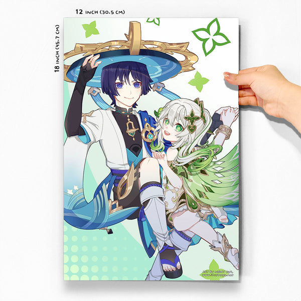 Nahida and Wanderer Poster [Night Owl]