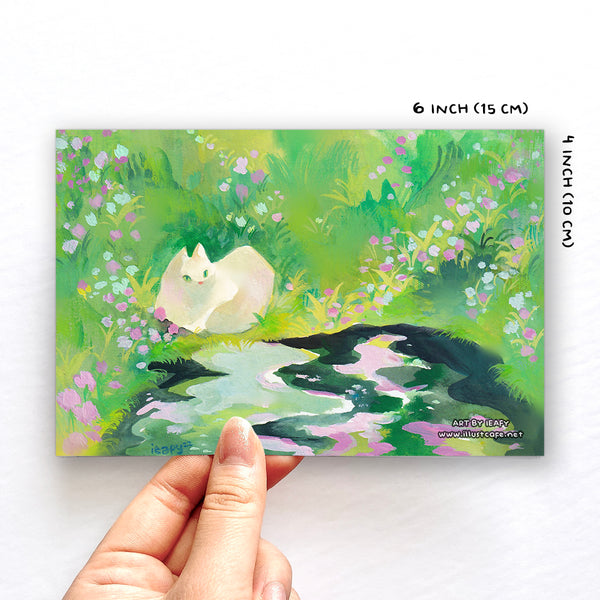 White Cat Postcard [Ieafy]