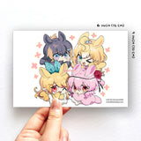 Bunny Niji Girl Postcard [Kanomatsu]