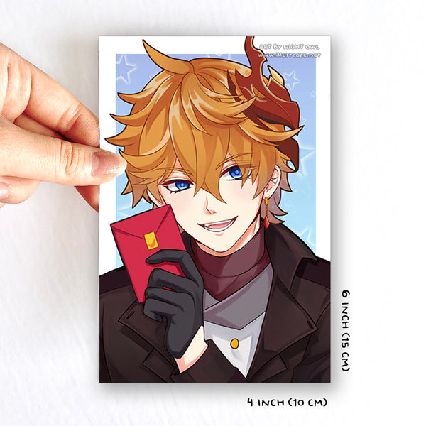 Genshin Tartaglia/Childe Postcard [Night Owl]