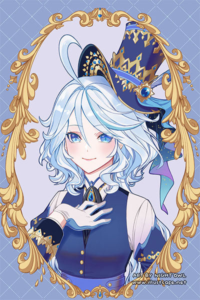 Genshin Focalor Postcard [Night Owl]