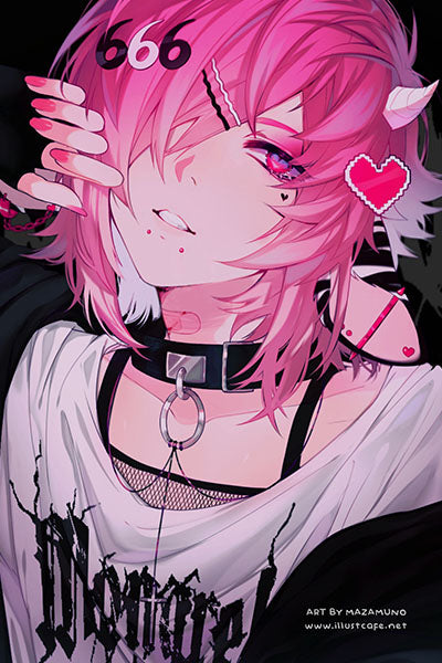 Goth Devil Mongrel Postcard [Mazamuno]