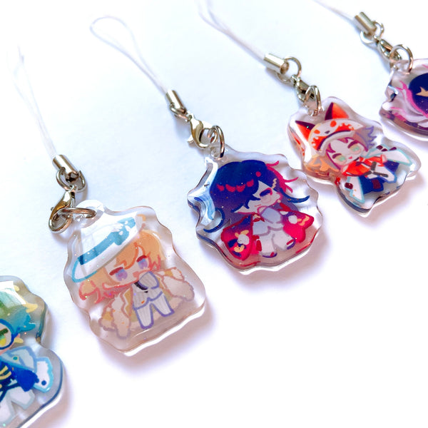 Nijisanji Mini Charms (1.5 Inch Clear Acrylic) [Meowkuro]