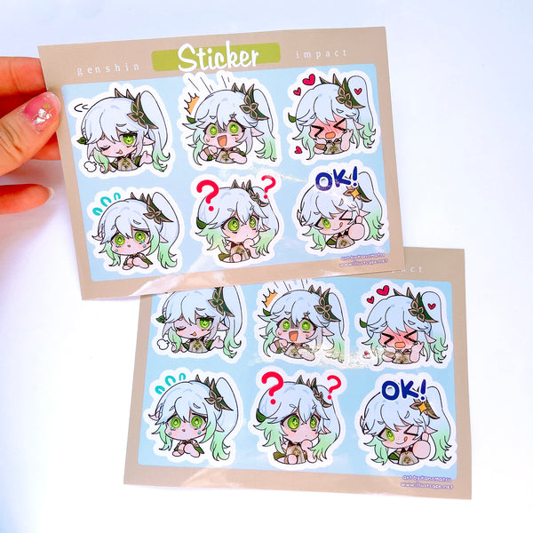 Nahida Sticker Sheet GENSHIN IMPACT [Kamochiruu]