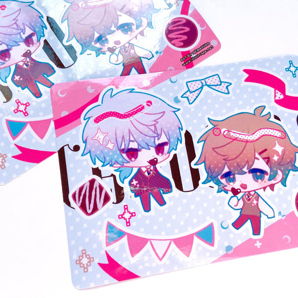 Vtuber CroNoir Sticker Sheet [Mewokuro]