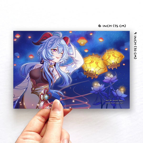 Lantern Sky Ganyu Postcard [Night Owl]