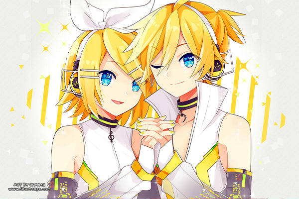 Vocaloid Rin & Len Postcard [Riyumii]