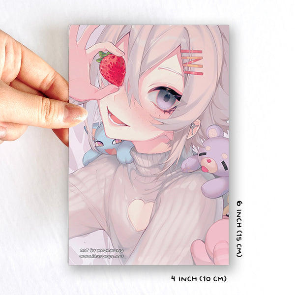 Strawberry Bear Postcard [Mazamuno]