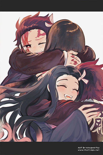 KNY Kamado Family Postcard [Kanomatsu]