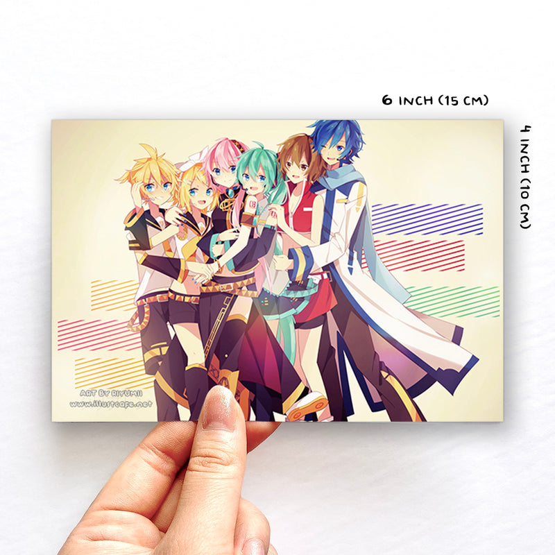 Vocaloid Group Postcard [Riyumii] – IllustCafe