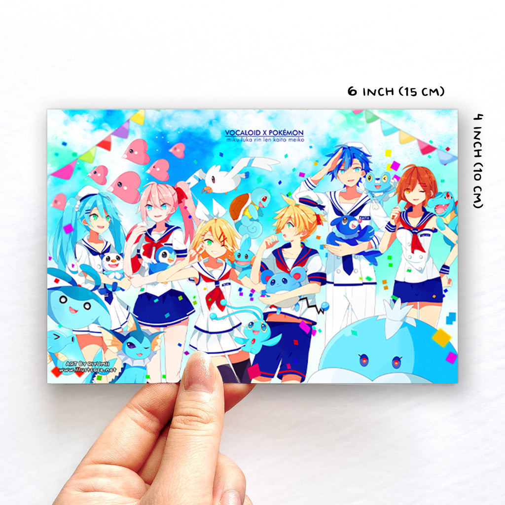 Vocaloid x Pokemon Postcard [Riyumii]