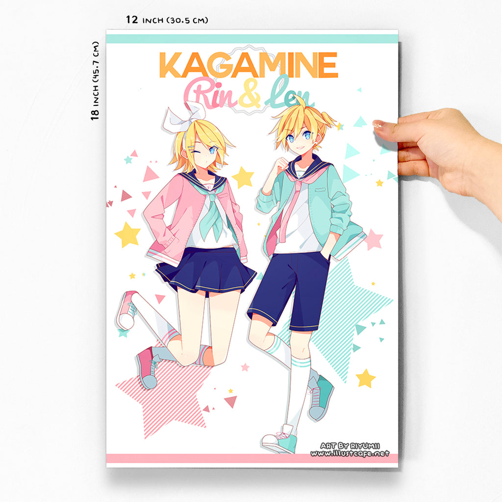 Vocaloid Kagamine Rin & Len Poster [Riyumii]