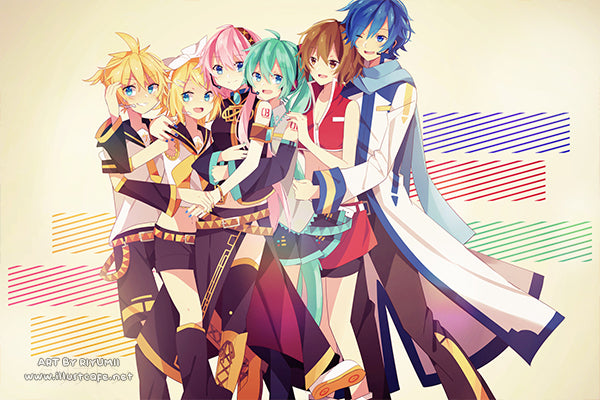 Vocaloid Group Postcard [Riyumii]