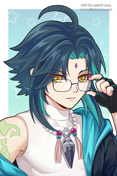 Genshin Xiao Postcard [Night Owl]