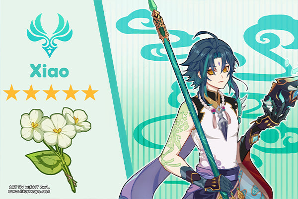 Genshin Xiao Wish Postcard [Night Owl]