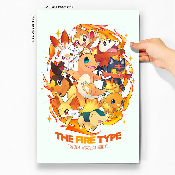 Fire Starter Pokemon Poster [Riyumii]