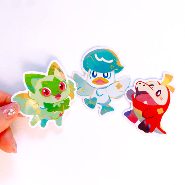 Paldea Pokemon Stickers [Meowkuro] 3pc set
