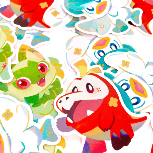 Paldea Pokemon Stickers [Meowkuro] 3pc set