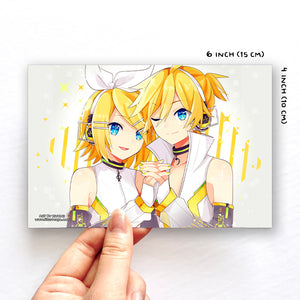 Vocaloid Rin & Len Postcard [Riyumii]