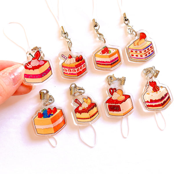 Cake Mini Charms (1.5 Inch Clear Acrylic) [Night Owl]