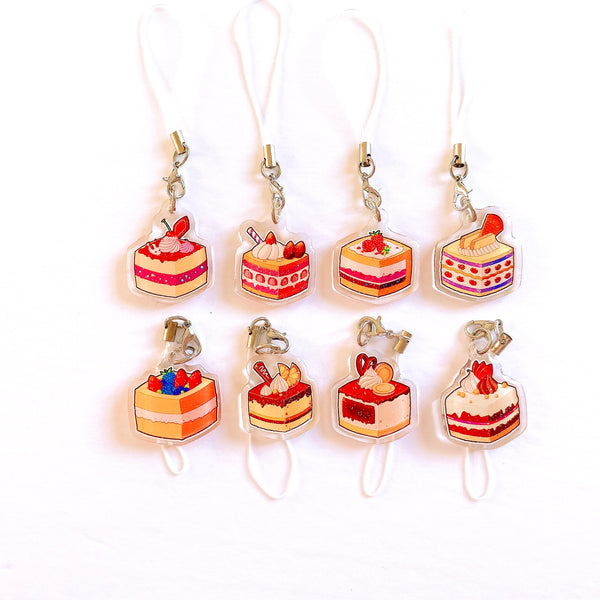 Cake Mini Charms (1.5 Inch Clear Acrylic) [Night Owl]