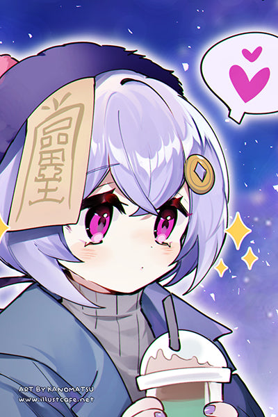 Genshin Coffee Qiqi Postcard [Kanomatsu]