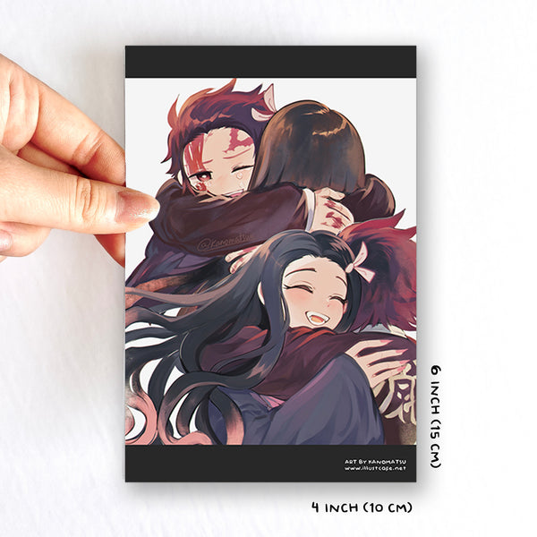 KNY Kamado Family Postcard [Kanomatsu]