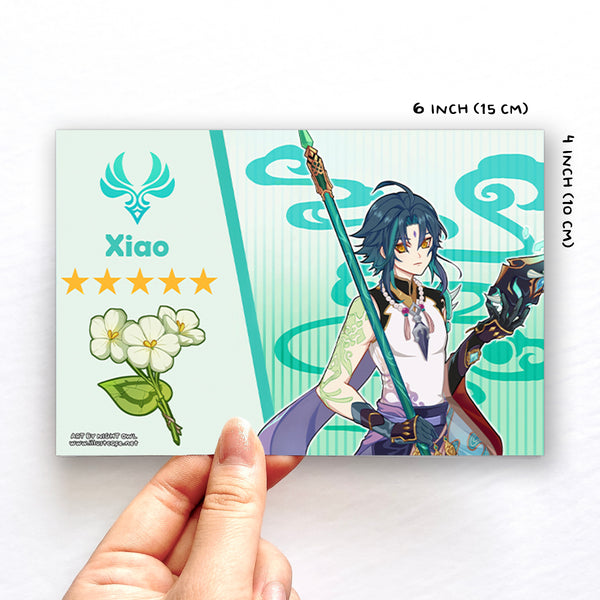 Genshin Xiao Wish Postcard [Night Owl]